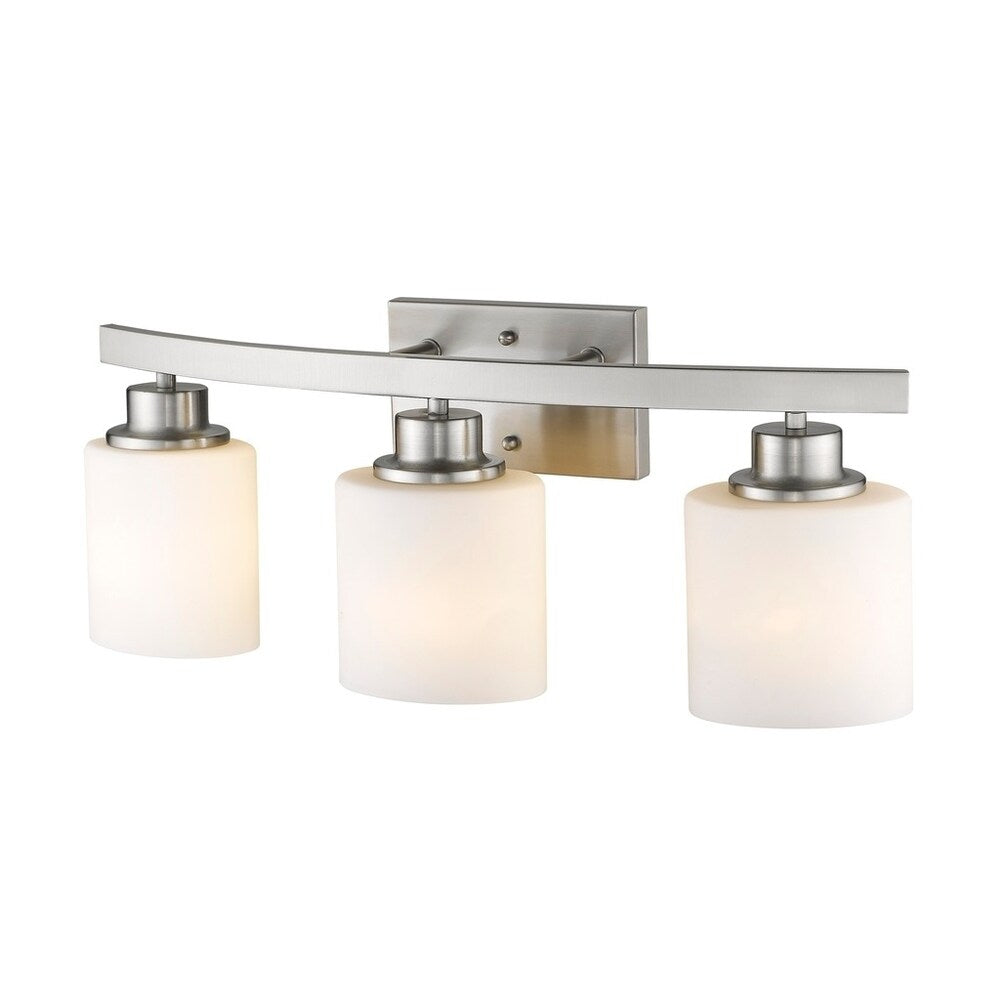 Chloe Transitional 3-light Brushed Nickel Bath/Vanity Light