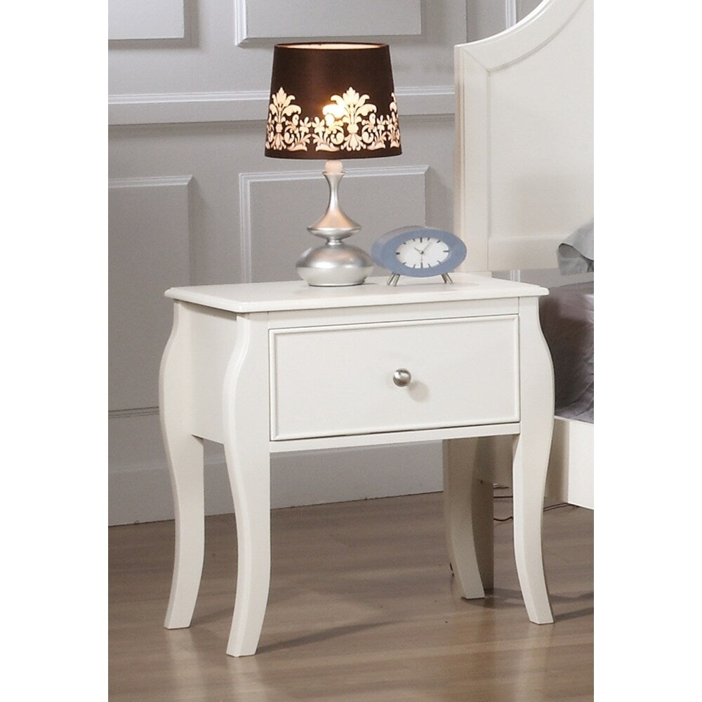 Chloe White 5-piece Panel Bedroom Set with 2 Nightstands