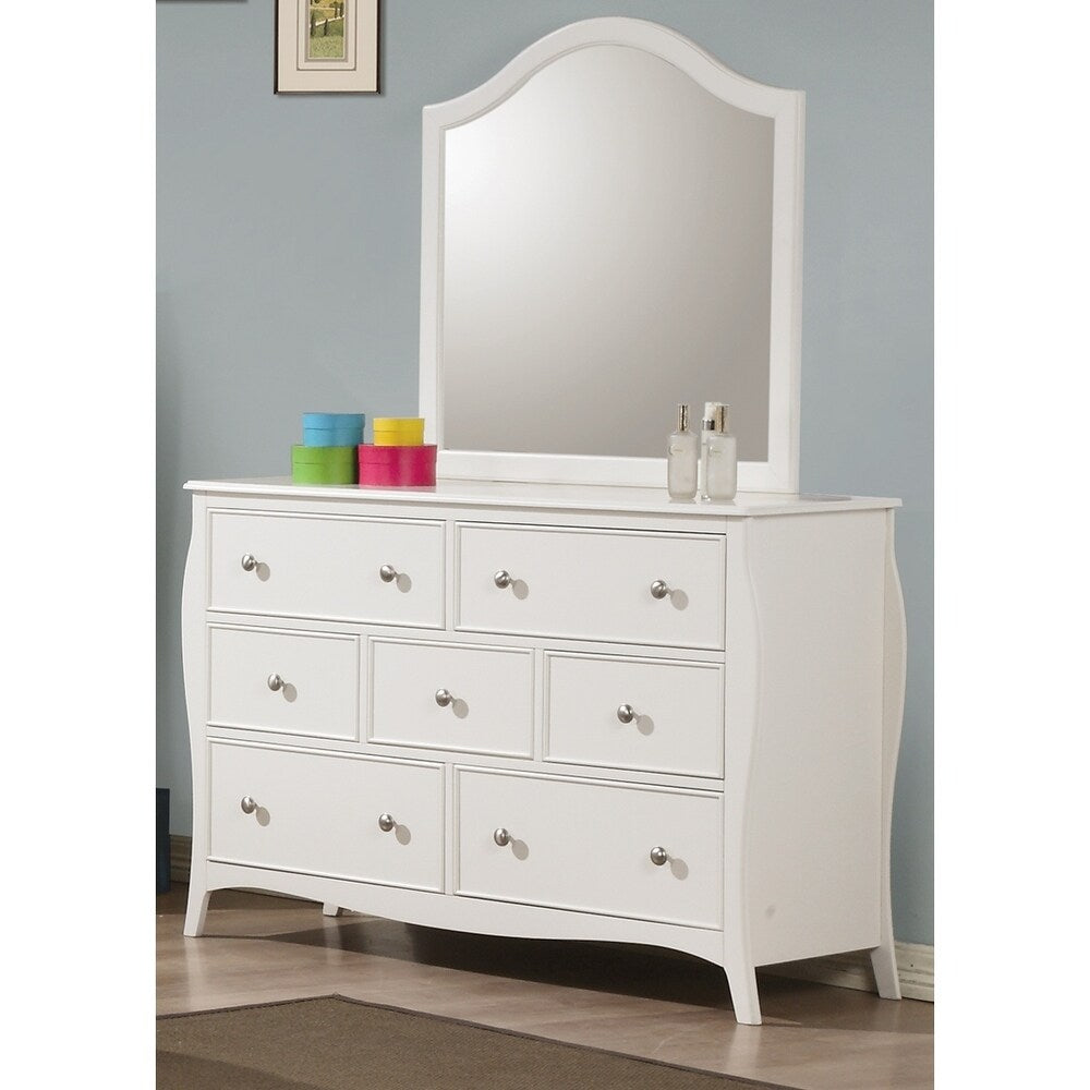 Chloe White 5-piece Panel Bedroom Set with 2 Nightstands