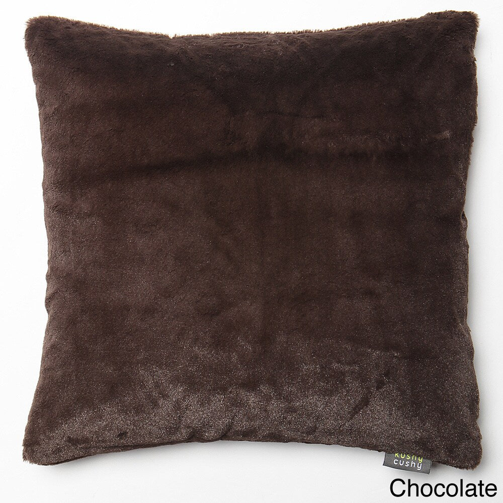 Aurora Home Faux Mink 12x12-inch Decorative Pillows (Set of 2)