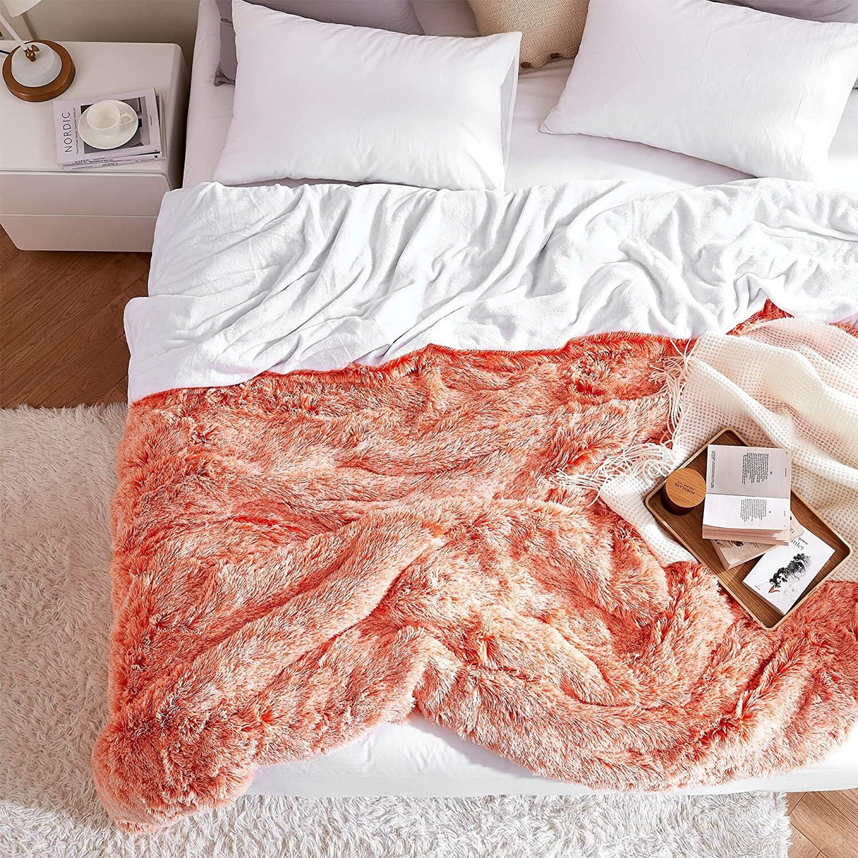 Chommie Weighted Coma Inducer® Comforter - Are You Kidding - Frosted Orange