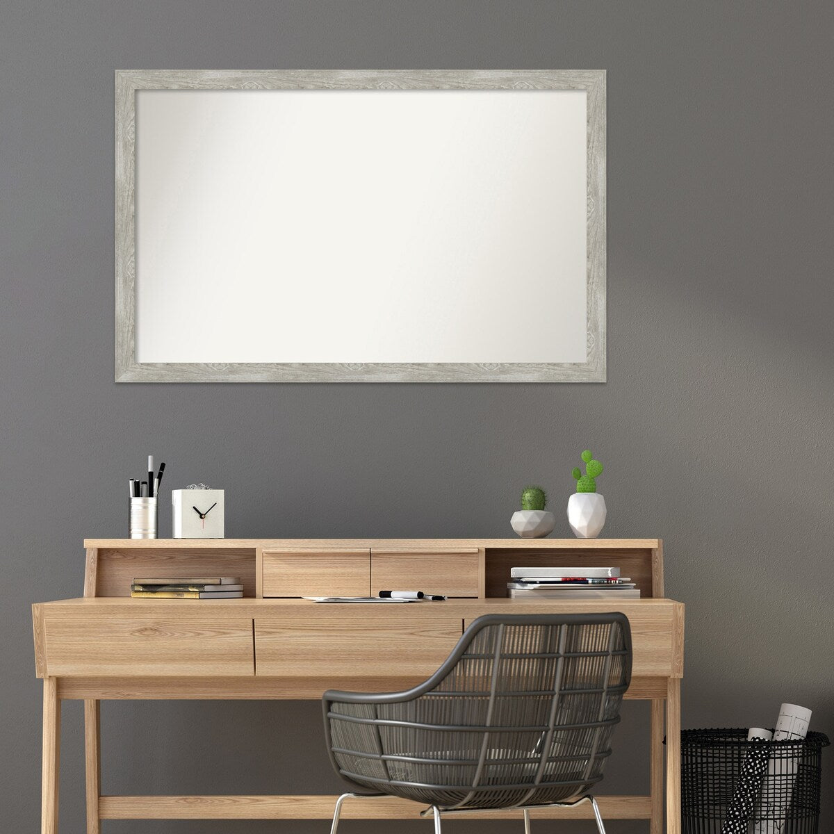 Custom Wall Mirror, 32-in side, Dove Greywash Narrow Framed Wall Mirror - Dove Greywash Narrow