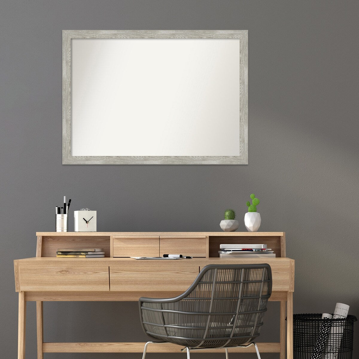 Custom Wall Mirror, 32-in side, Dove Greywash Narrow Framed Wall Mirror - Dove Greywash Narrow
