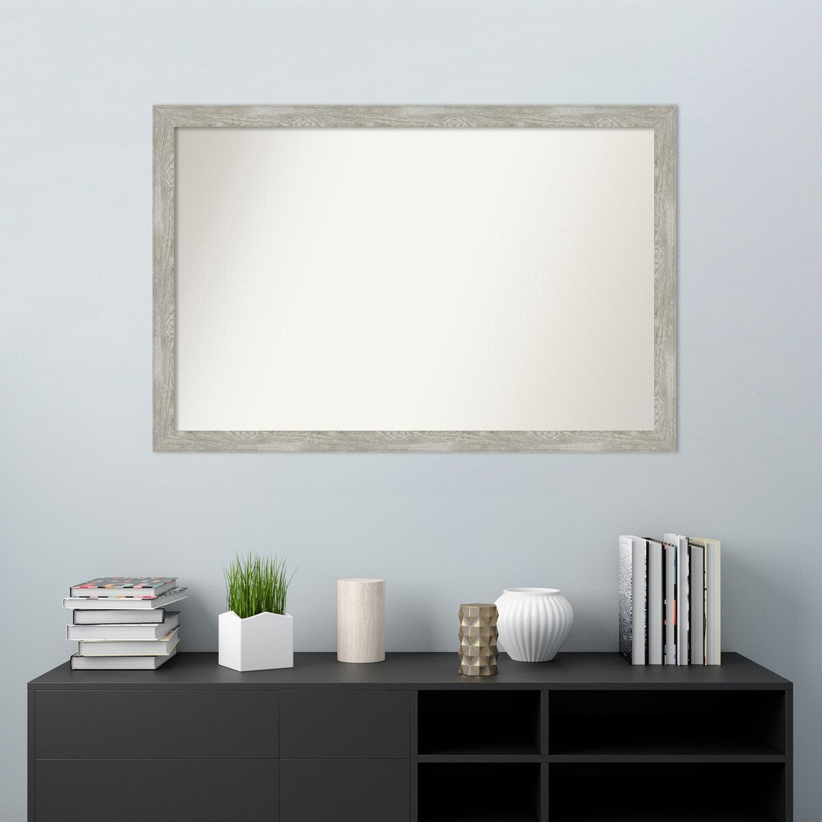 Custom Wall Mirror, 32-in side, Dove Greywash Narrow Framed Wall Mirror - Dove Greywash Narrow