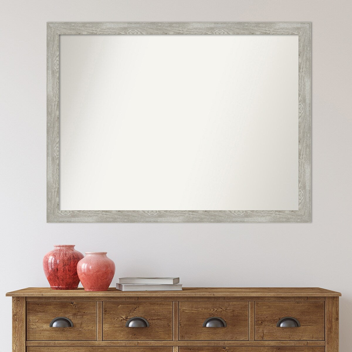 Custom Wall Mirror, 32-in side, Dove Greywash Narrow Framed Wall Mirror - Dove Greywash Narrow