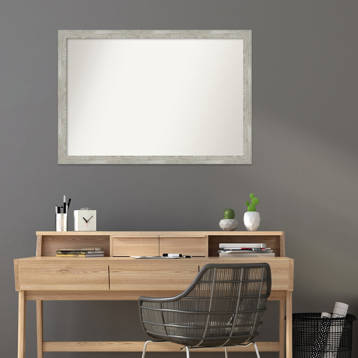 Custom Wall Mirror, 32-in side, Dove Greywash Narrow Framed Wall Mirror - Dove Greywash Narrow