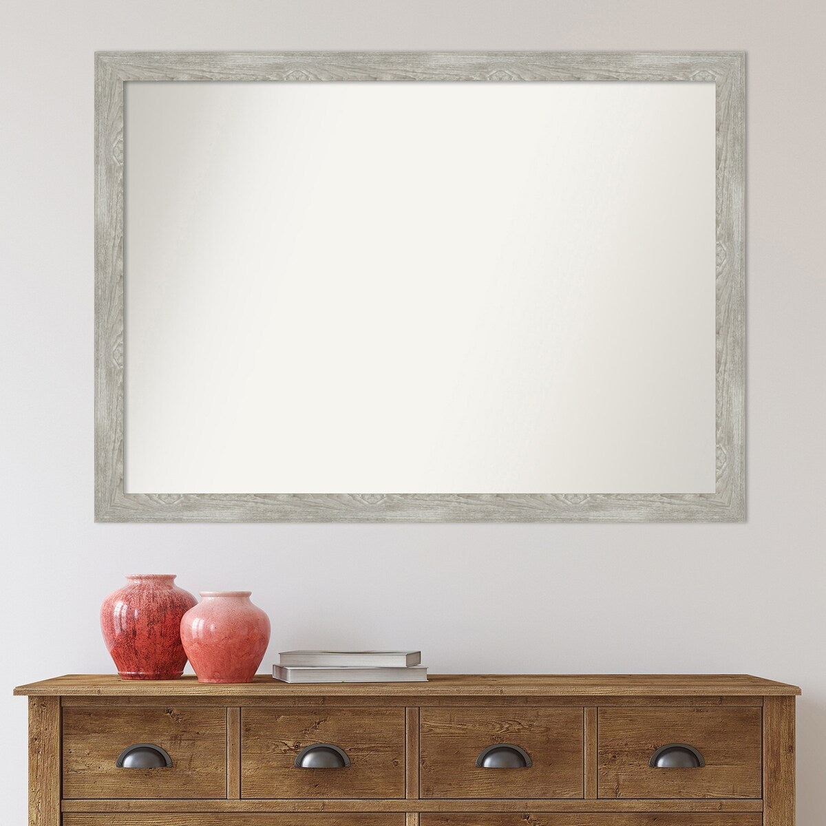 Custom Wall Mirror, 32-in side, Dove Greywash Narrow Framed Wall Mirror - Dove Greywash Narrow
