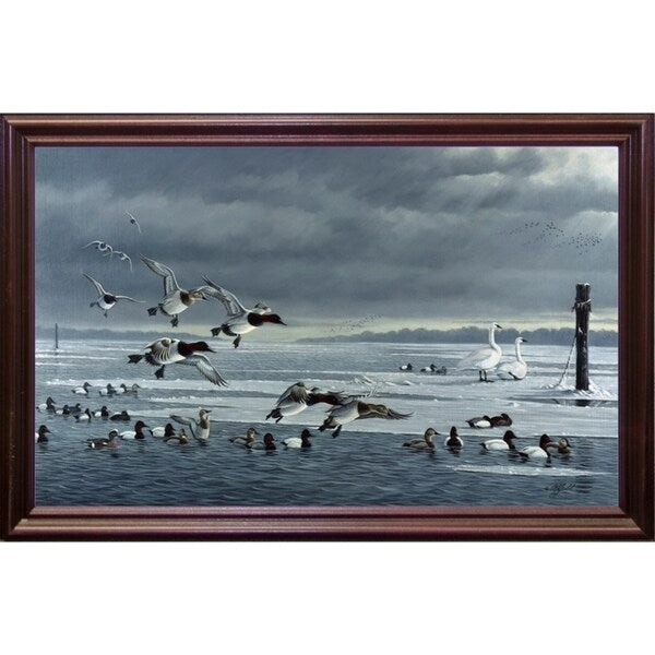 Choptank Gathering-WILGOE85713 Framed Print 24"x39" by Wilhelm Goebel