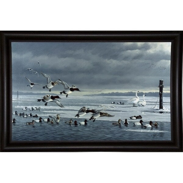 Choptank Gathering-WILGOE85713 Framed Print 24"x39" by Wilhelm Goebel