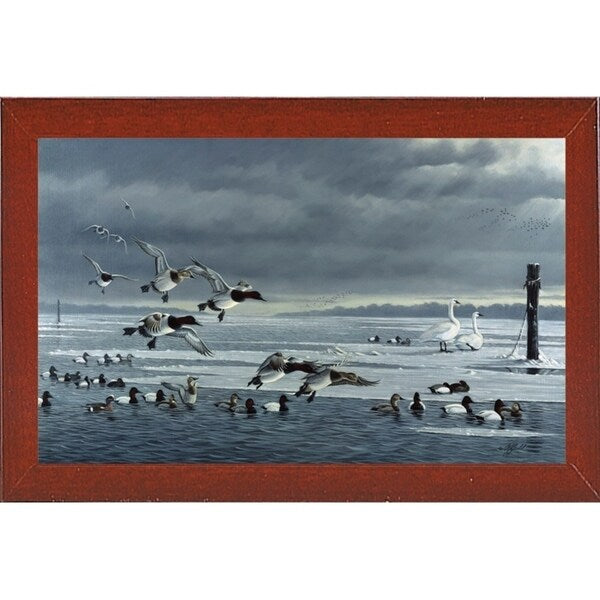 Choptank Gathering-WILGOE85713 Framed Print 24"x39" by Wilhelm Goebel