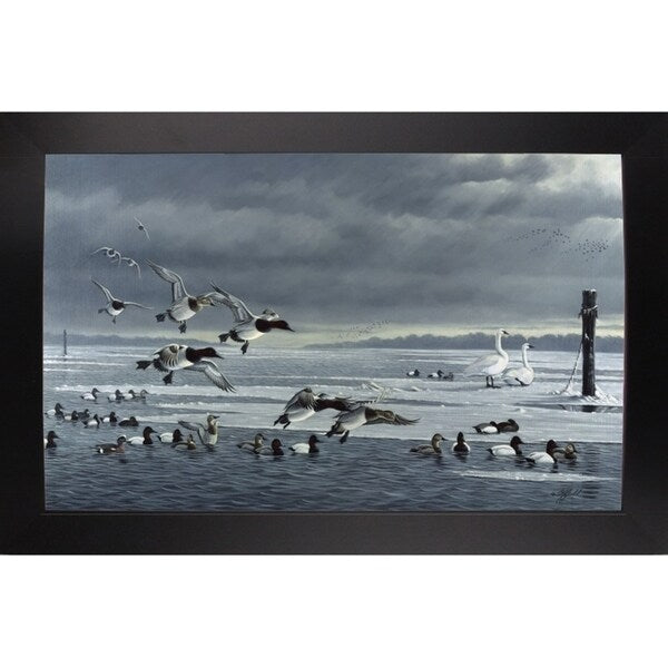 Choptank Gathering-WILGOE85713 Framed Print 24"x39" by Wilhelm Goebel