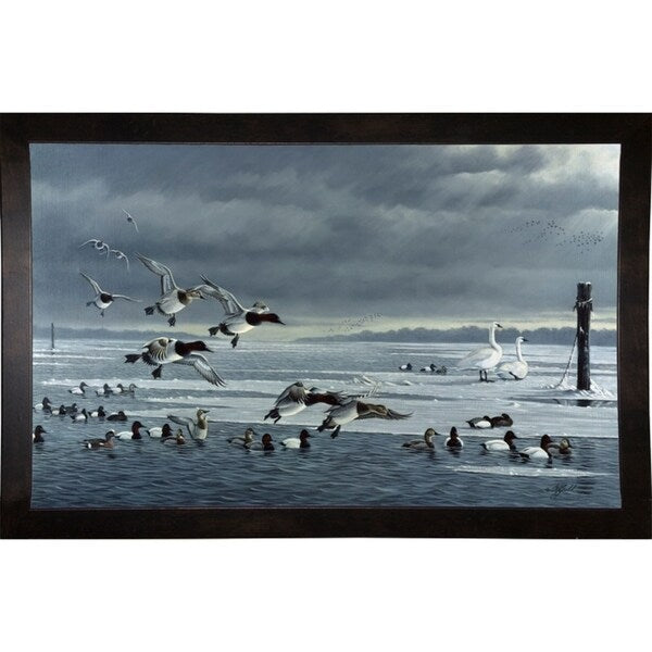 Choptank Gathering-WILGOE85713 Framed Print 24"x39" by Wilhelm Goebel