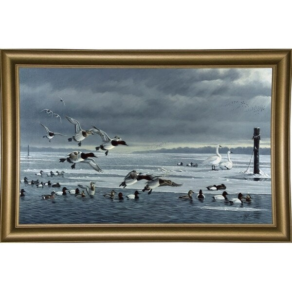 Choptank Gathering-WILGOE85713 Framed Print 24"x39" by Wilhelm Goebel