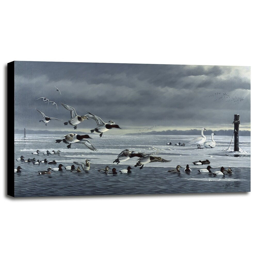 Choptank Gathering-WILGOE85713 Framed Print 24"x39" by Wilhelm Goebel
