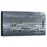 Choptank Gathering-WILGOE85713 Framed Print 24"x39" by Wilhelm Goebel