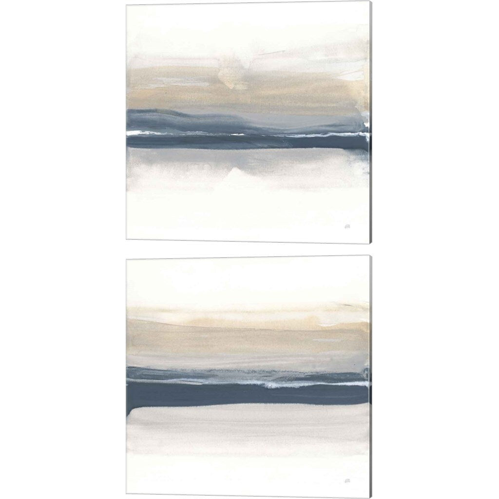 Chris Paschke 'Tonal Blue Gray' Canvas Art (Set of 2)