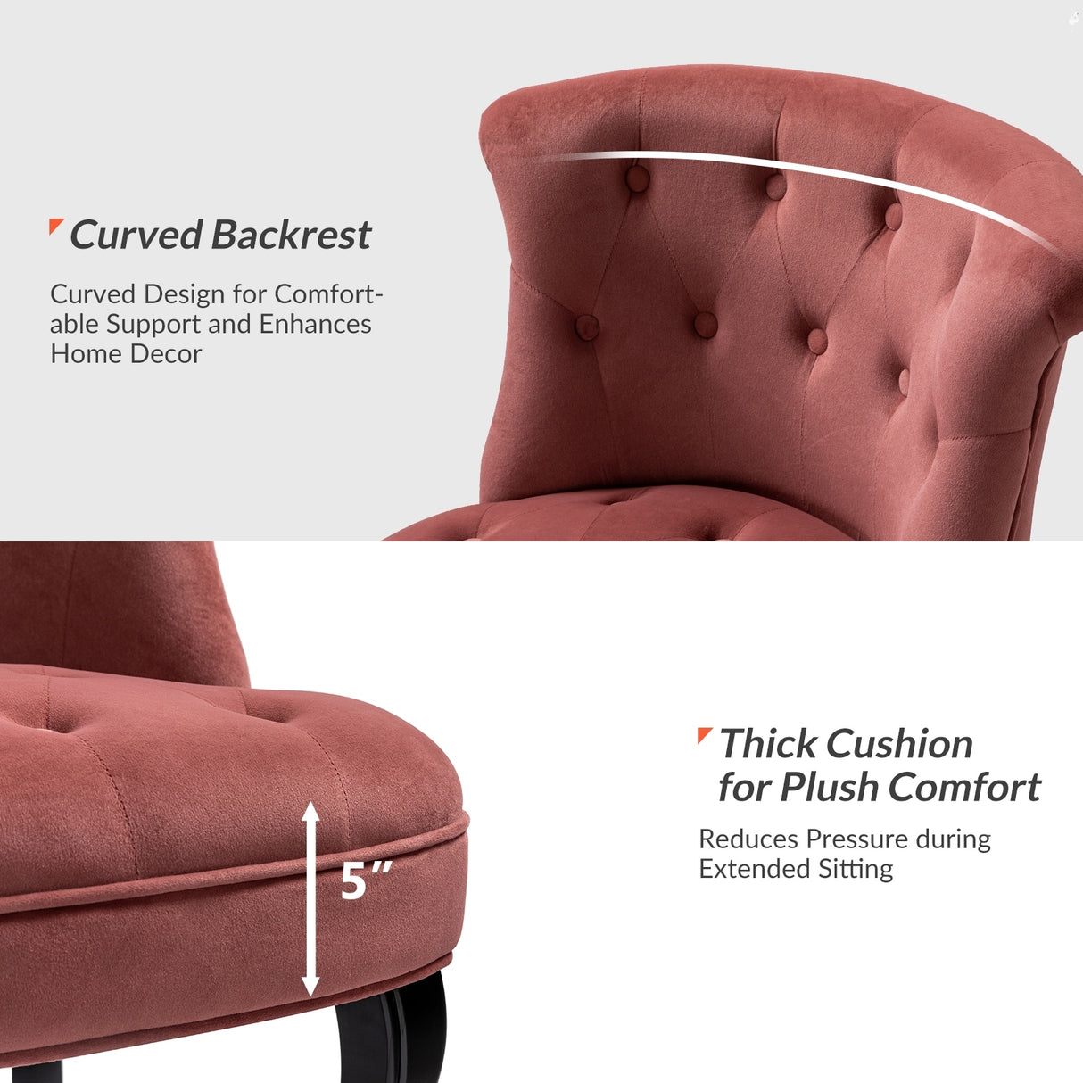 Christi Vibrant Tufted Velvet Upholstered Accent Chairs Set of 2 by HULALA HOME
