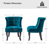 Christi Vibrant Tufted Velvet Upholstered Accent Chairs Set of 2 by HULALA HOME