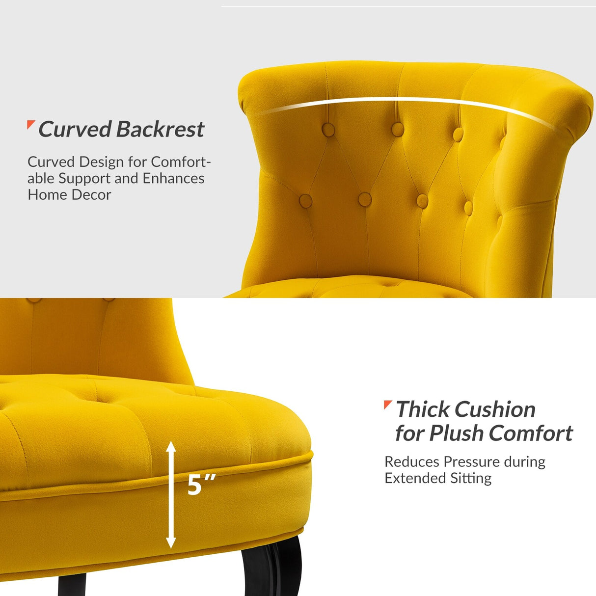 Christi Vibrant Tufted Velvet Upholstered Accent Chairs Set of 2 by HULALA HOME