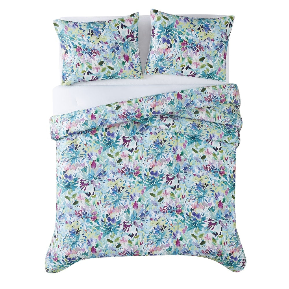 Christian Siriano NY® Dahlia Watercolor Floral 3 Piece Comforter Set