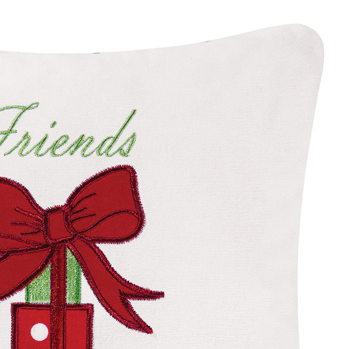 Christmas Best Presents Embroidered Decorative Accent Throw Pillow