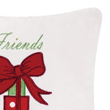 Christmas Best Presents Embroidered Decorative Accent Throw Pillow