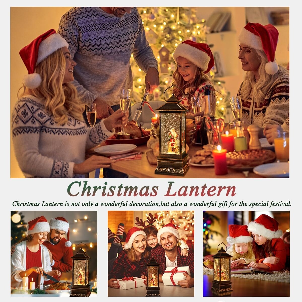 Christmas Decorations Christmas Snow Globe Christmas Lanterns Christmas Globe Home Decor Christmas Day Gifts Christmas - White