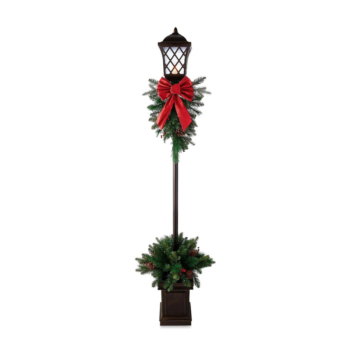 Christmas Lamp Post with 25 Warm White LED Lights