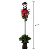 Christmas Lamp Post with 25 Warm White LED Lights