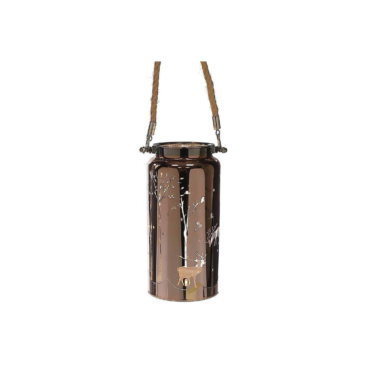 Christmas Led Hanging Glass Lantern