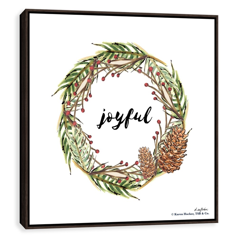 Christmas Time - Joyful Framed Printed Canvas