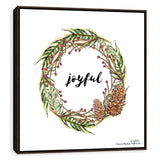 Christmas Time - Joyful Framed Printed Canvas