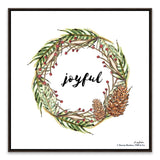 Christmas Time - Joyful Framed Printed Canvas