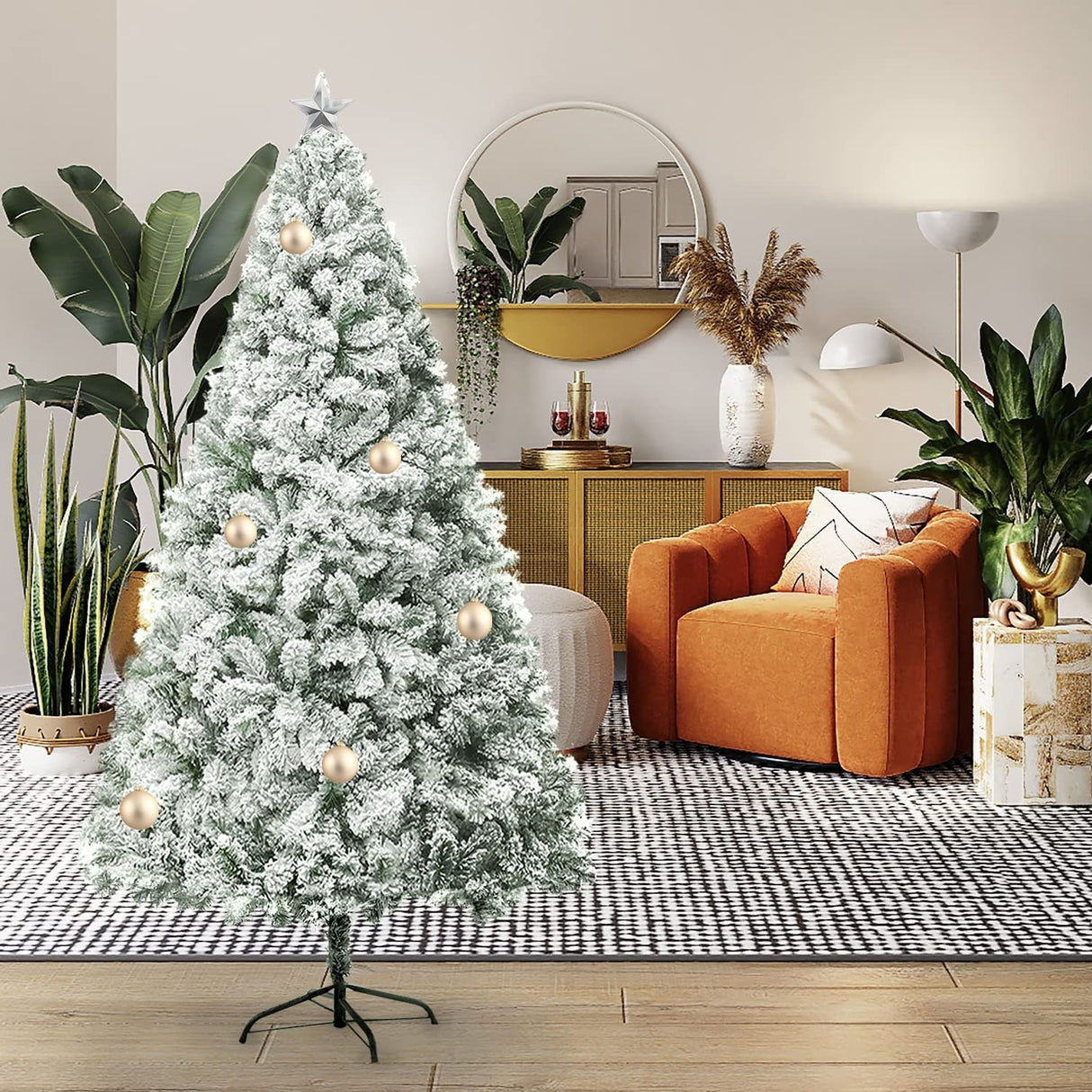 Christmas Tree Season Décor Home Housing Warming Outdoor Artificial Trees White 6 FT