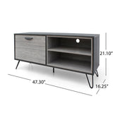 Bijan Mid Century 3 Piece Faux Wood Entertainment Center Set by Christopher Knight Home