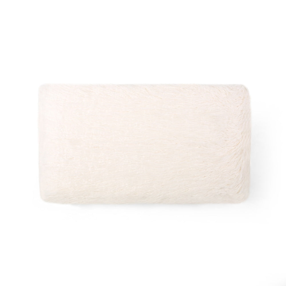 Binniker Faux Fur Bench with Hairpin Legs by Christopher Knight Home