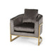 Briarcliff Glam Velvet and Goldtone Armchair by Christopher Knight Home