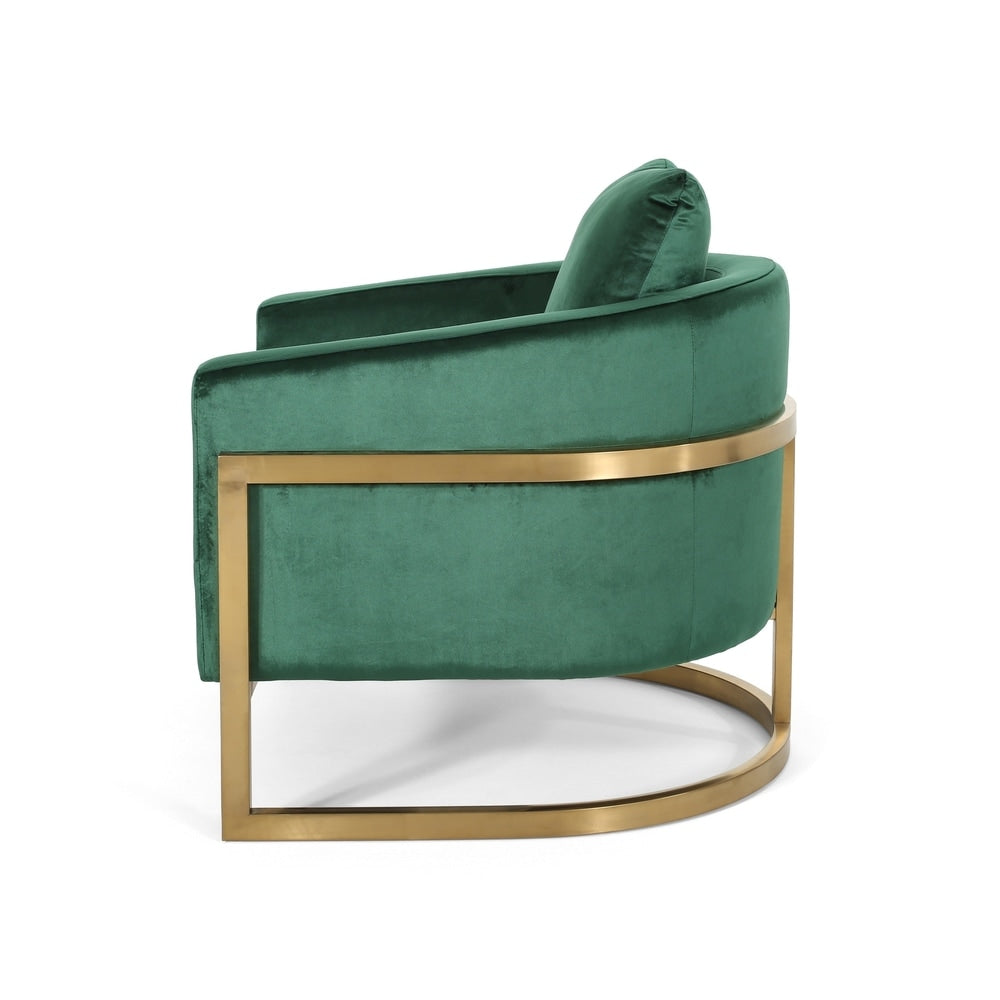 Briarcliff Glam Velvet and Goldtone Armchair by Christopher Knight Home
