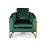 Briarcliff Glam Velvet and Goldtone Armchair by Christopher Knight Home