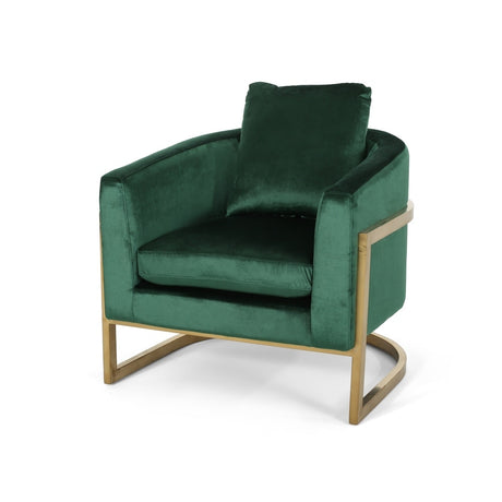 Briarcliff Glam Velvet and Goldtone Armchair by Christopher Knight Home