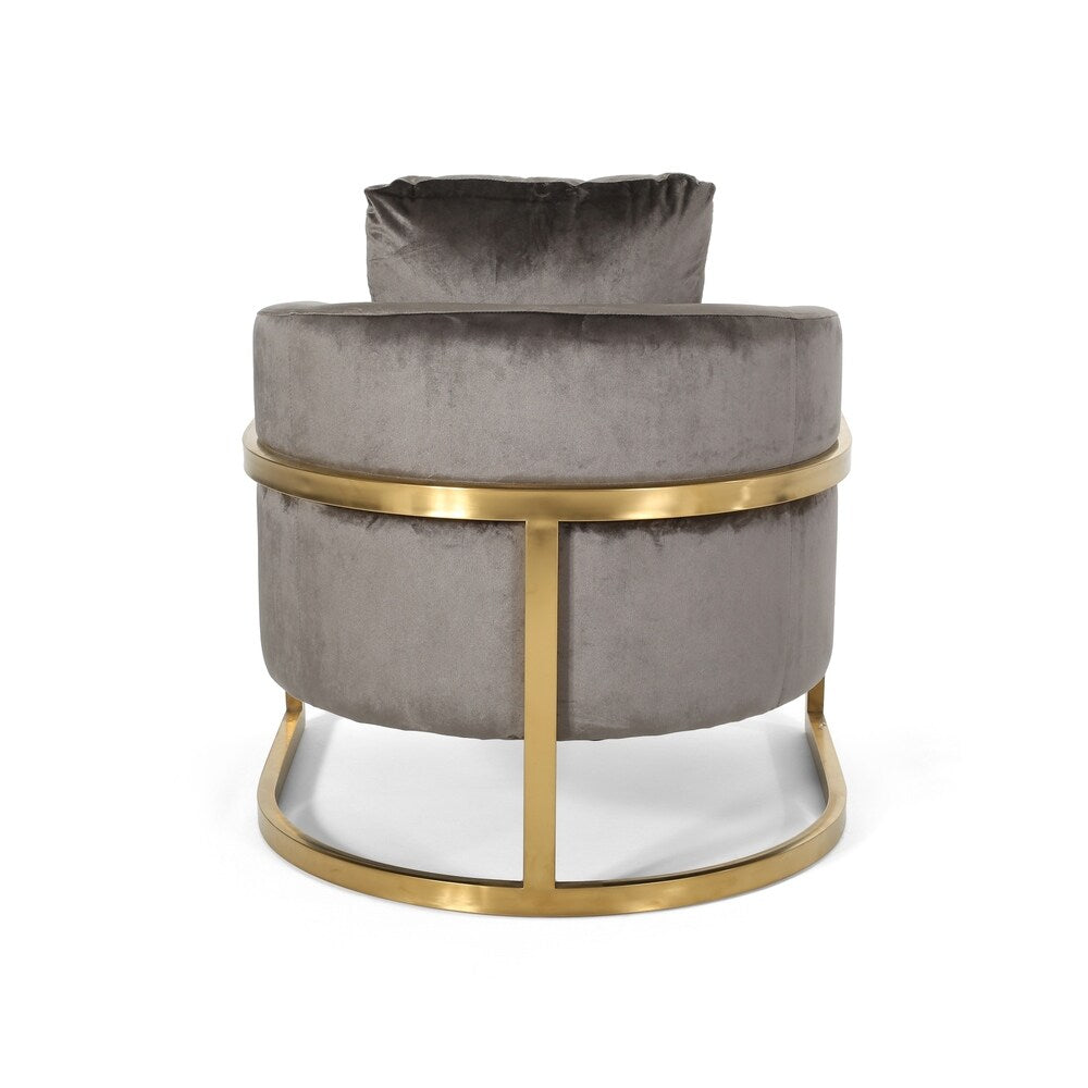Briarcliff Glam Velvet and Goldtone Armchair by Christopher Knight Home