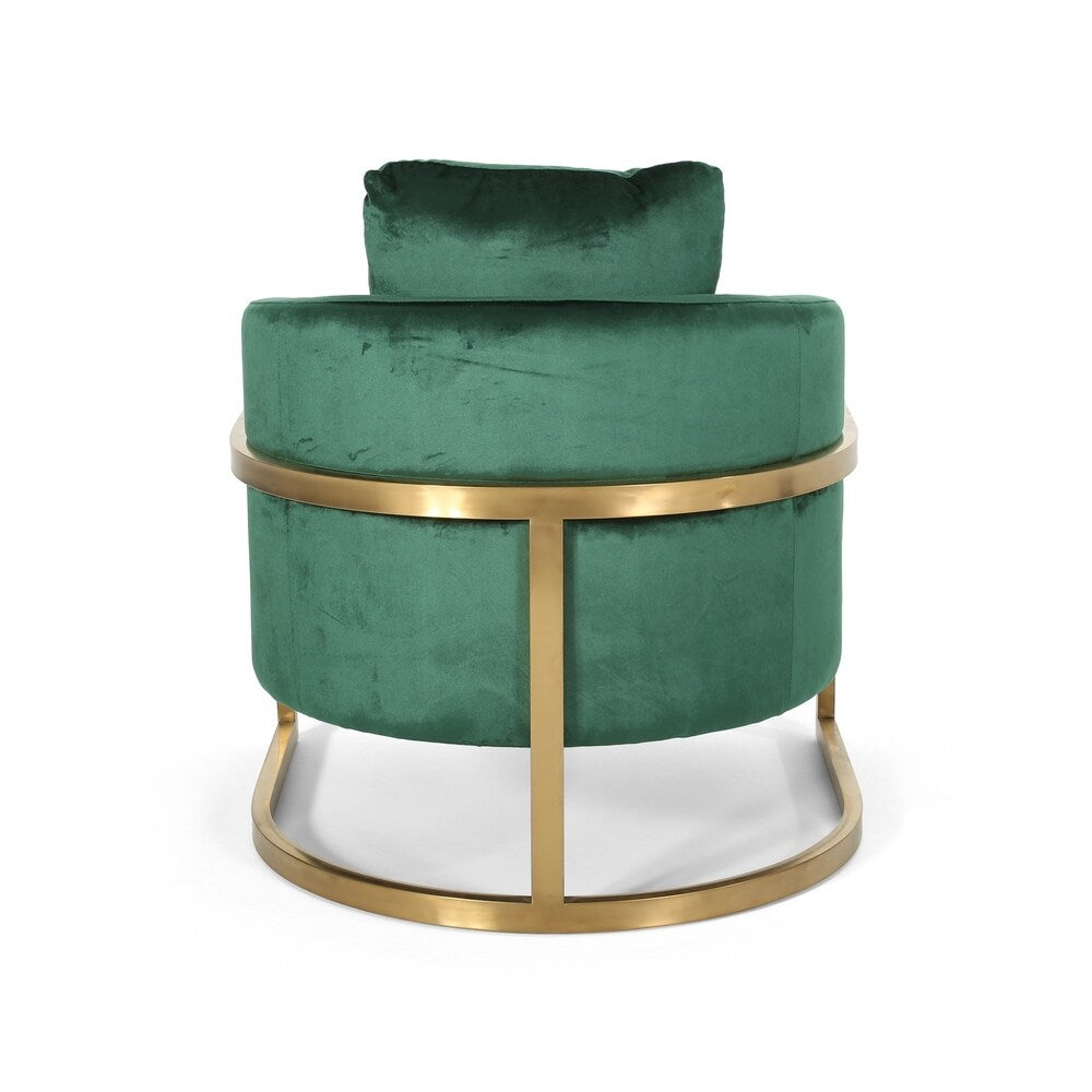 Briarcliff Glam Velvet and Goldtone Armchair by Christopher Knight Home