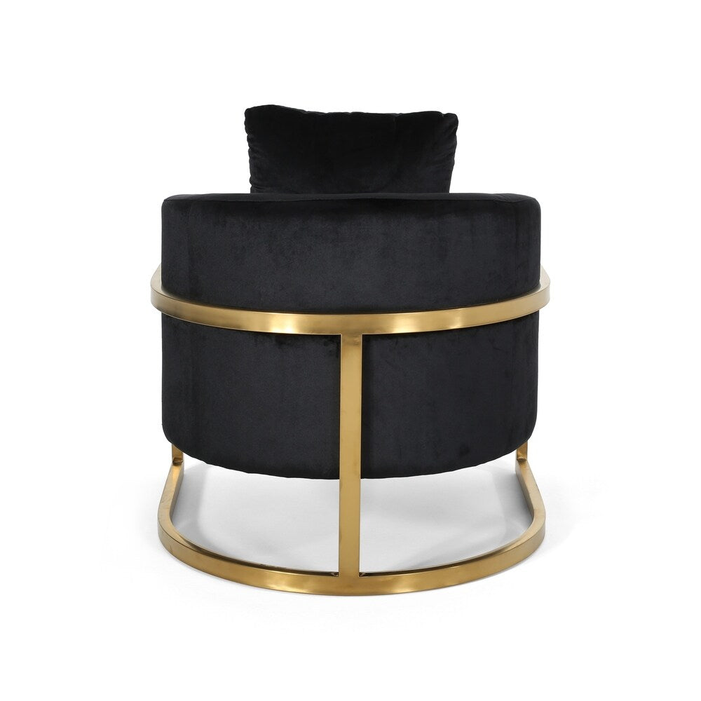 Briarcliff Glam Velvet and Goldtone Armchair by Christopher Knight Home