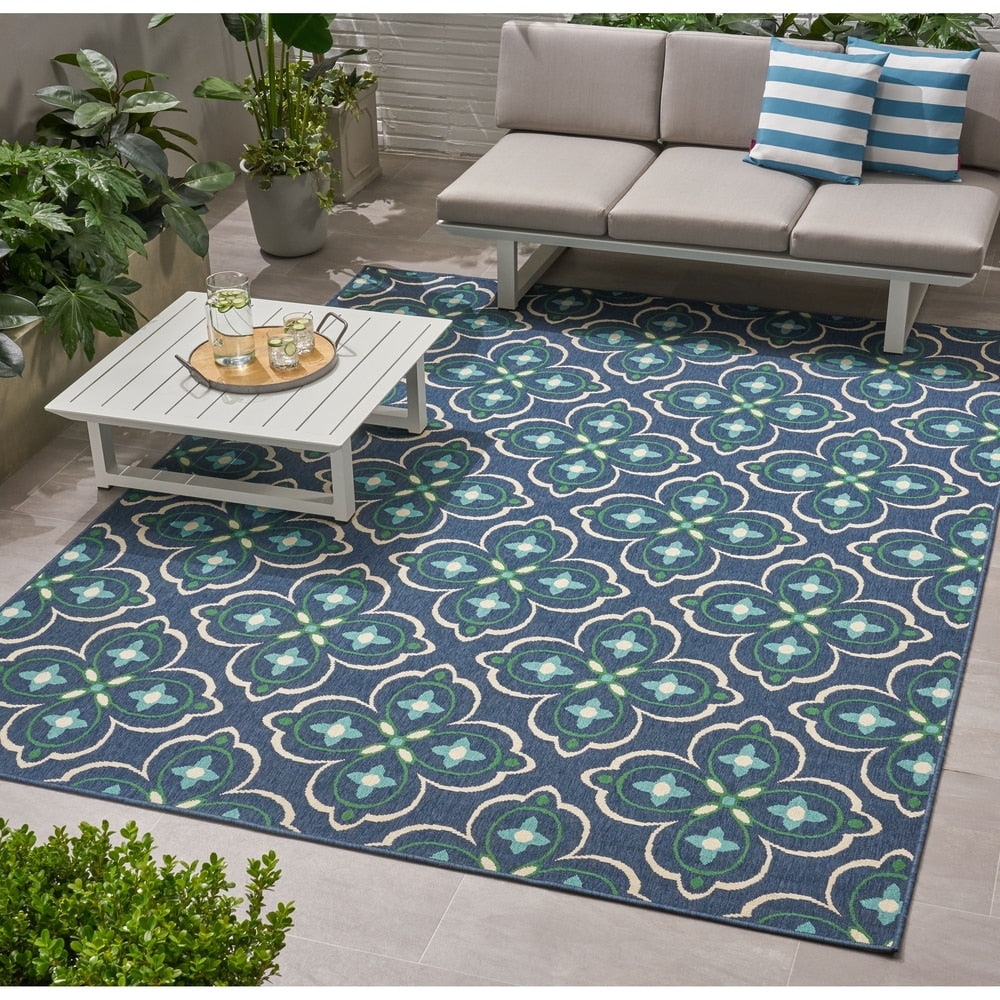 Camelia Outdoor Medallion Area Rug by Christopher Knight Home