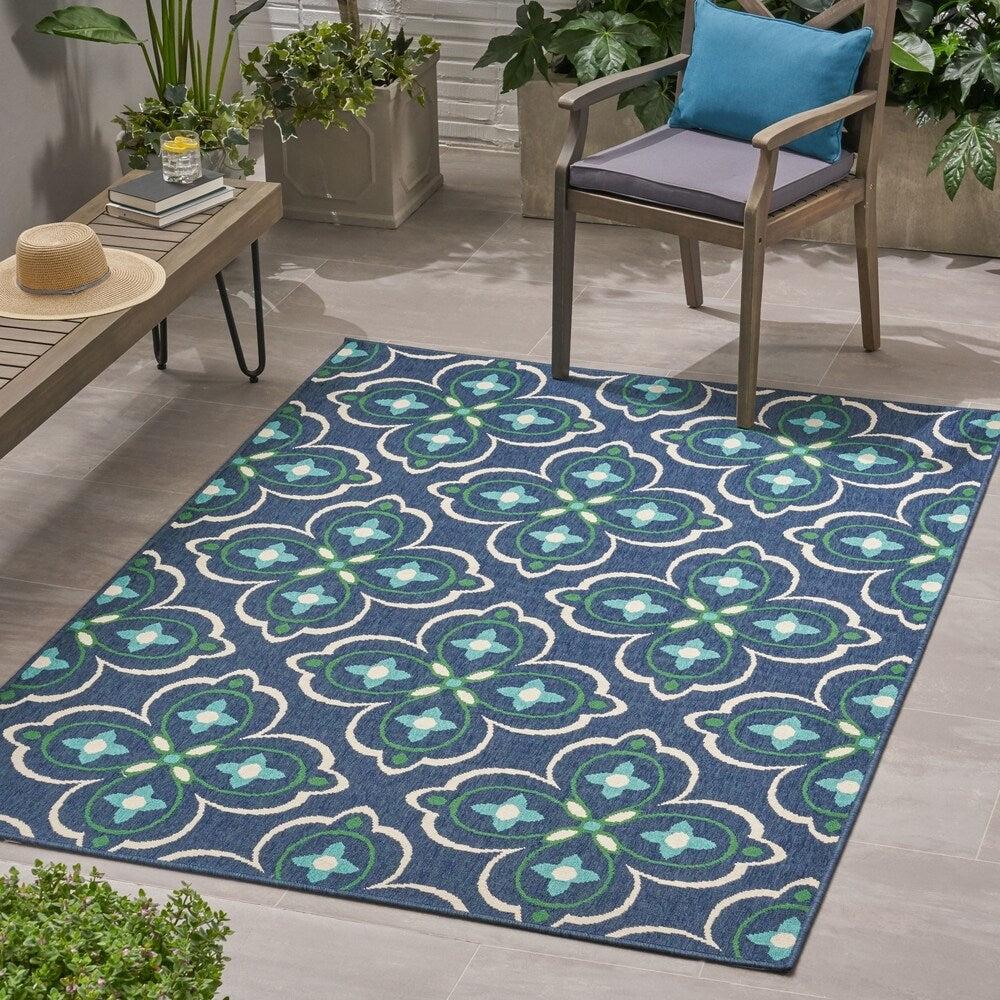 Camelia Outdoor Medallion Area Rug by Christopher Knight Home