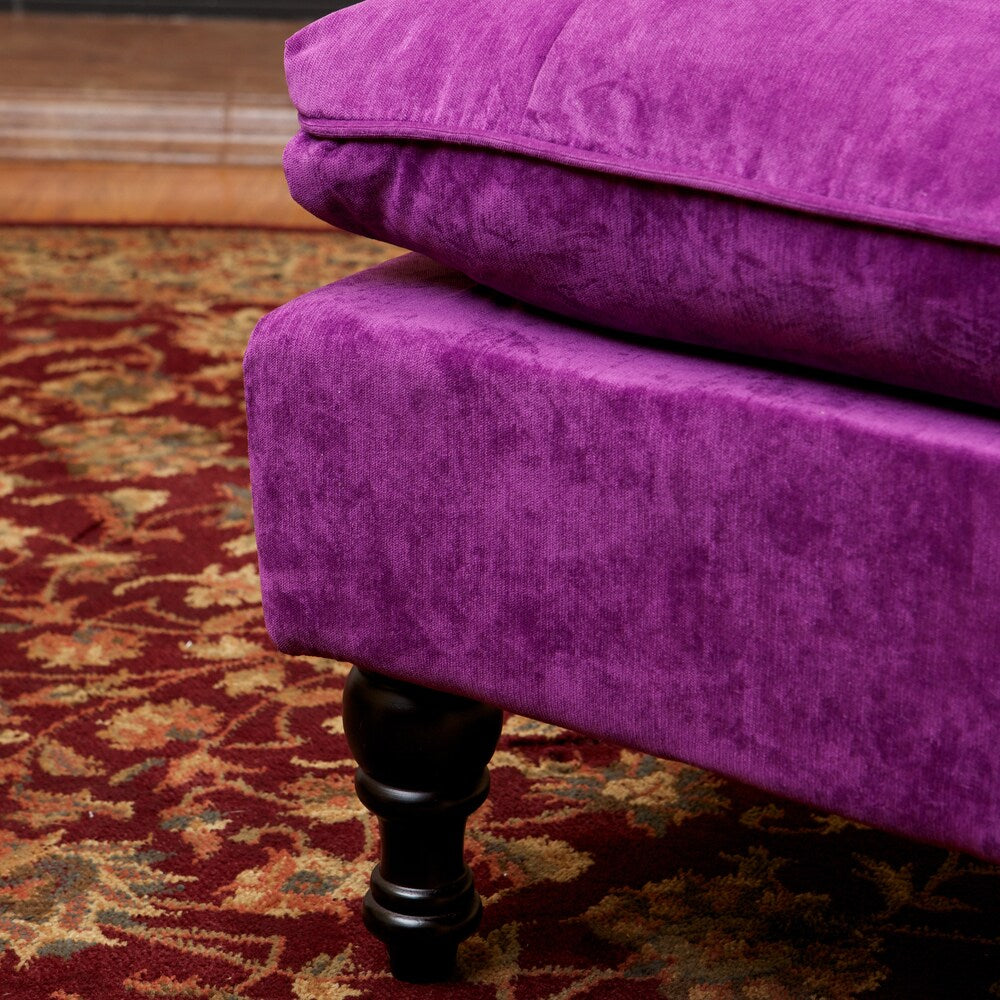 Chloe Tufted Purple Fabric Ottoman by Christopher Knight Home