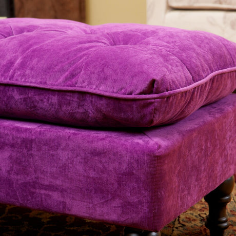Chloe Tufted Purple Fabric Ottoman by Christopher Knight Home