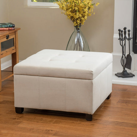 Cortez Fabric Storage Ottoman by Christopher Knight Home