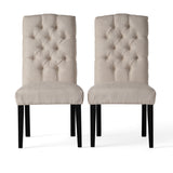 Crown Upholstered Fabric Dining Chairs (Set of 2) by Christopher Knight Home