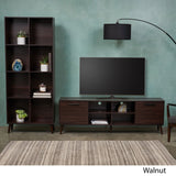 Doneva Mid Century 2 Piece Faux Wood and Rubber Wood Entertainment Center Set by Christopher Knight Home